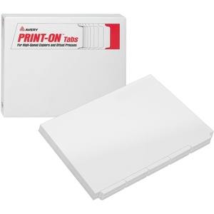 image:imageAvery Double Reverse Collated Tab Dividers Unpunched for Most Binding Systems Printable with HighSpeed Copiers and Offset Presses White 5 Tabs per Set 30 Sets of 204059 x 11 inches