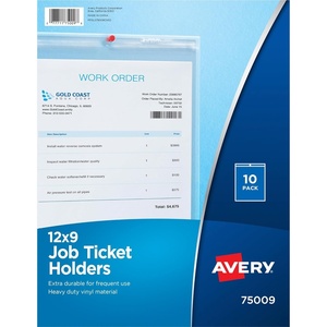 image:imageAvery Job Ticket Holders 9 x 12 10 Vinyl Holders 75009