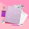 image:imageAvery Fashion Durable View 3 Ring Binder 1 Round Rings 175Sheet Capacity 14 Inch Wide Spine Customizable Clear Cover and Spine Sweet Sherbet Design 26739Purrrfectly Purple