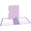 image:imageAvery Fashion Durable View 3 Ring Binder 1 Round Rings 175Sheet Capacity 14 Inch Wide Spine Customizable Clear Cover and Spine Sweet Sherbet Design 26739Purrrfectly Purple