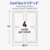 image:imageAvery Printable Rectangle Flourished Edge Postcards 35 x 5 Textured Matte White Laser amp Inkjet Compatible 200 Total Great for Product Branding Marketing and More40 Cards