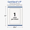 image:imageAvery Printable Rectangle Postcards Sure Feed Technology 6 x 9 Textured Matte White PrintToTheEdge Capability Laser amp Inkjet Compatible 10 Total50 Cards