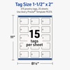 image:imageAvery Printable Rectangle Rounded Jewelry Tags Sure Feed Technology 15 x 2 Textured Glossy White PrinttoTheEdge Capability Laser amp Inkjet Compatible 375 Total375 Tags
