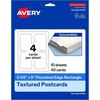 image:imageAvery Printable Rectangle Flourished Edge Postcards 35 x 5 Textured Matte White Laser amp Inkjet Compatible 200 Total Great for Product Branding Marketing and More40 Cards