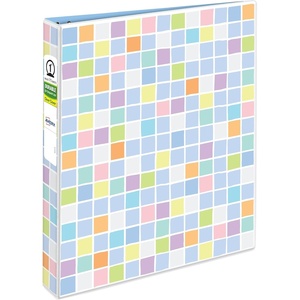 image:imageAvery Fashion Durable View 3 Ring Binder 1 Round Rings 175Sheet Capacity 14 Inch Wide Spine Customizable Clear Cover and Spine Sweet Sherbet Design 26739Pixel Puzzle