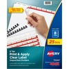 image:imageAvery 8 Tab Unpunched Dividers for Use with Any Binding System Easy Print amp Apply Clear Label Strip Index Maker Customizable White Tabs 25 Sets 1144425 Sets