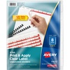image:imageAvery 8 Tab Unpunched Dividers for Use with Any Binding System Easy Print amp Apply Clear Label Strip Index Maker Customizable White Tabs 25 Sets 114445 Sets