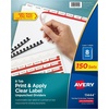 image:imageAvery 8 Tab Unpunched Dividers for Use with Any Binding System Easy Print amp Apply Clear Label Strip Index Maker Customizable White Tabs 25 Sets 11444150 Sets
