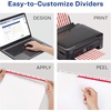 image:imageAvery 8 Tab Unpunched Dividers for Use with Any Binding System Easy Print amp Apply Clear Label Strip Index Maker Customizable White Tabs 25 Sets 11444150 Sets