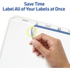 image:imageAvery 8 Tab Unpunched Dividers for Use with Any Binding System Easy Print amp Apply Clear Label Strip Index Maker Customizable White Tabs 25 Sets 1144425 Sets