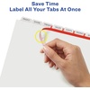 image:imageAvery 8Tab Extra Wide Binder Dividers Easy Print amp Apply Clear Label Strip Index MakerWhite 5 Sets 11441One Size Pack of 10