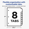 image:imageAvery Big Tab Durable Paper Dividers for 3 Ring Binders 5 Tabs per Set White Printable Labels 1 Set Perfect for School Office and Home Organization 14422White