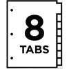image:imageAvery Big Tab Insertable Dividers for 3 Ring Binders 8Tab Sets White Paper Clear Tabs 6 Binder Divider Sets 411241 Set