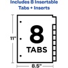 image:imageAvery Big Tab Insertable Dividers for 3 Ring Binders 8Tab Sets White Paper Clear Tabs 6 Binder Divider Sets 411241 Set
