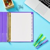 image:imageAvery Big Tab Insertable Dividers for 3 Ring Binders 8Tab Sets White Paper Clear Tabs 6 Binder Divider Sets 41124One Size