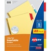 image:imageAvery Binder Dividers  5Tab Insertable Multicolor Big Tabs for Binders 1 Set of Dividers 11109Binder Divider