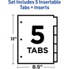 image:imageAvery Binder Dividers  5Tab Insertable Multicolor Big Tabs for Binders 1 Set of Dividers 11109Binder Divider