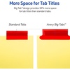 image:imageAvery Binder Dividers  5Tab Insertable Multicolor Big Tabs for Binders 1 Set of Dividers 11109Binder Divider