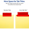 image:imageAvery Binder Dividers  5Tab Insertable Multicolor Big Tabs for Binders 1 Set of Dividers 11109Binder Divider