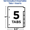 image:imageAvery Binder Dividers  5Tab Insertable Multicolor Big Tabs for Binders 1 Set of Dividers 11109Binder Divider