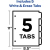 image:imageAvery Big Tab Write amp Erase Durable Plastic Dividers for 3 Ring Binders 5Tab Set White 1 Set 163701 Set