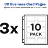 image:imageAvery Clear Business Card Organizer Pages for 3 Ring Binders 10 Per Pack 3Pack Holds 600 Cards Total 78723One Size Pack of 8