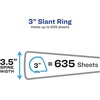 image:imageAvery HeavyDuty View 3 Ring Binder 15 One Touch Slant Rings Holds 85 x 11 Paper 1 White Binder 054043