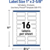 image:imageAvery Printable Christmas Address Labels with Sure Feed Technology Rectangle 1 x 258 PrePrinted Green amp Metallic Gold Border Design Matte White Laser amp Inkjet Compatible 160 TotalRed  Metallic Gold Gift Bow