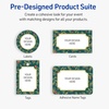 image:imageAvery Printable Christmas Address Labels with Sure Feed Technology Rectangle 1 x 258 PrePrinted Green amp Metallic Gold Border Design Matte White Laser amp Inkjet Compatible 160 TotalTeal  Metallic Gold Frame