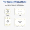 image:imageAvery Printable Christmas Address Labels with Sure Feed Technology Rectangle 1 x 258 PrePrinted Green amp Metallic Gold Border Design Matte White Laser amp Inkjet Compatible 160 TotalMetallic Gold Christmas Trees