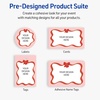 image:imageAvery Printable Christmas Address Labels with Sure Feed Technology Rectangle 1 x 258 PrePrinted Green amp Metallic Gold Border Design Matte White Laser amp Inkjet Compatible 160 TotalPink Border W Red  Metallic Gold Bow