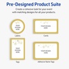 image:imageAvery Printable Christmas Address Labels with Sure Feed Technology Rectangle 1 x 258 PrePrinted Green amp Metallic Gold Border Design Matte White Laser amp Inkjet Compatible 160 TotalMetallic Gold Hanging Ornaments