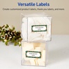 image:imageAvery Printable Christmas Address Labels with Sure Feed Technology Rectangle 1 x 258 PrePrinted Green amp Metallic Gold Border Design Matte White Laser amp Inkjet Compatible 160 TotalTeal  Metallic Gold Frame