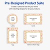 image:imageAvery Printable Christmas Address Labels with Sure Feed Technology Rectangle 1 x 258 PrePrinted Green amp Metallic Gold Border Design Matte White Laser amp Inkjet Compatible 160 TotalPink  Metallic Gold Frame