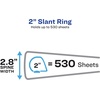 image:imageAvery Showcase Standard View 3 Ring Binder 2 Slant Rings 530Sheet Capacity 28 Inch Wide Spine 1 White Binder Ideal for Lightweight Organization and Occasional Referencing 197012 Pack of 12