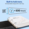image:imageAvery Showcase Standard View 3 Ring Binder 2 Slant Rings 530Sheet Capacity 28 Inch Wide Spine 1 White Binder Ideal for Lightweight Organization and Occasional Referencing 197012