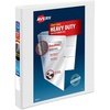 image:imageAvery HeavyDuty View 3 Ring Binder 15 One Touch Slant Rings Holds 85 x 11 Paper 1 White Binder 054041