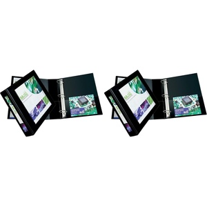 image:imageAvery HeavyDuty Framed View 3Ring Binder 2 EZD Rings 1 Black Binder 680321 Count Pack of 2