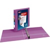 image:imageAvery HeavyDuty View 3 Ring Binder 1 Inch One Touch Slant Rings 250Sheet Capacity DuraHinge 14 Inch Wide Spine Customizable Clear Cover and Spine 1 Orchid Purple Binder 792721 Pack of 2