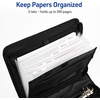 image:imageAvery Zipper 3 Ring Binder 2 Round Rings 375Sheet Capacity 28Inch Wide Spine 14 Laptop Storage Pocket Black Durable Binder Organizer with Handle 26076