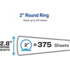 image:imageAvery Zipper 3 Ring Binder 2 Round Rings 375Sheet Capacity 28Inch Wide Spine 14 Laptop Storage Pocket Black Durable Binder Organizer with Handle 26076