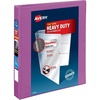 image:imageAvery HeavyDuty View 3 Ring Binder 1 Inch One Touch Slant Rings 250Sheet Capacity DuraHinge 14 Inch Wide Spine Customizable Clear Cover and Spine 1 Orchid Purple Binder 792721