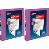 image:imageAvery HeavyDuty View 3 Ring Binder 1 Inch One Touch Slant Rings 250Sheet Capacity DuraHinge 14 Inch Wide Spine Customizable Clear Cover and Spine 1 Orchid Purple Binder 792721 Pack of 2