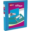 image:imageAvery TwoTone 3 Ring Binder 15 Slant Rings 1 WhiteBlack Binder  For School Home and Office Organization Clear Overlays DuraHinge TearResistant Spine DuraEdge SplitResistant EdgesBlueTeal