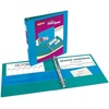 image:imageAvery TwoTone 3 Ring Binder 15 Slant Rings 1 WhiteBlack Binder  For School Home and Office Organization Clear Overlays DuraHinge TearResistant Spine DuraEdge SplitResistant EdgesBlueTeal
