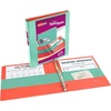 image:imageAvery TwoTone 3 Ring Binder 15 Slant Rings 1 WhiteBlack Binder  For School Home and Office Organization Clear Overlays DuraHinge TearResistant Spine DuraEdge SplitResistant EdgesMintCoral