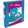 image:imageAvery TwoTone 3 Ring Binder 15 Slant Rings 1 WhiteBlack Binder  For School Home and Office Organization Clear Overlays DuraHinge TearResistant Spine DuraEdge SplitResistant EdgesBlueTeal
