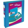 image:imageAvery TwoTone 3 Ring Binder 15 Slant Rings 1 WhiteBlack Binder  For School Home and Office Organization Clear Overlays DuraHinge TearResistant Spine DuraEdge SplitResistant EdgesBlueTeal