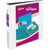 image:imageAvery TwoTone 3 Ring Binder 15 Slant Rings 1 WhiteBlack Binder  For School Home and Office Organization Clear Overlays DuraHinge TearResistant Spine DuraEdge SplitResistant EdgesBlackWhite