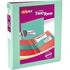 image:imageAvery TwoTone 3 Ring Binder 15 Slant Rings 1 WhiteBlack Binder  For School Home and Office Organization Clear Overlays DuraHinge TearResistant Spine DuraEdge SplitResistant EdgesMintCoral